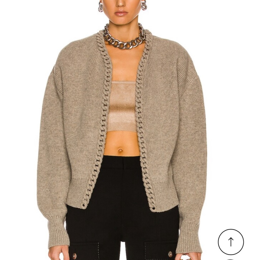 Bottega Inspired Wool Chain Cardigan - Picture 1 of 4